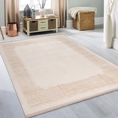 Obrázok produktu pre Elegantný abstraktný koberec | lesklý | v zlato-bielej farbe Veľkosť - 120 x 170 cm