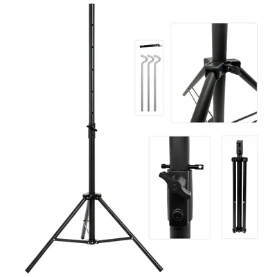 Produktbild von ARLI Dreibein Stativ 120 cm für Sat Antenne Stahl klappbar höhenverstellbar Camping Balkon Garten Ständer mit 3 Heringen