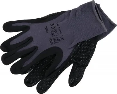 Obrázek produktu pro Rukavice nylonové-NITRIL pěna+terčíky10