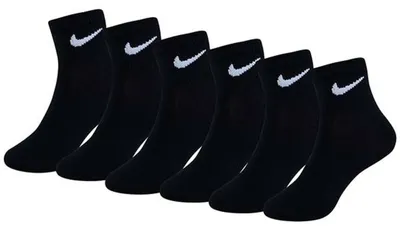 Produktbild von Nike Kids Colorful Quarter Kurze Socken 6 Paare Schwarz EU 23 1/2-27 Schwarz EU 23 1/2-27