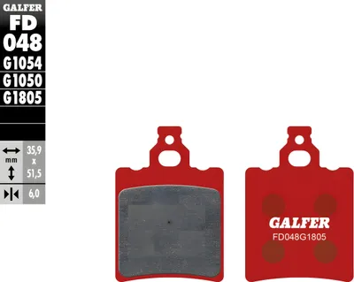 Produktbild von Bremsbeläge Galfer FD048G1805 Semi-Metall OFFROAD / TRIAL vorne für Cagiva Tamanaco, KTM SX Cocis Aprilia RX Generic Toxic Sport Tuono MX Trigger X-Enduro