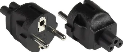 Obrázok produktu pre Napájací adaptér s ochranným kontaktom E+F na konektor C5, čierny