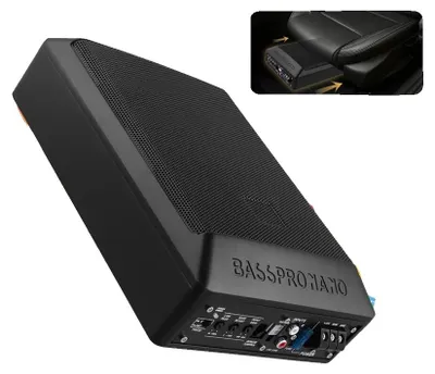 Obrázok produktu pre Subwoofer do auta, menovitý výkon 600 W, maximálny výkon 1200 W, napätie 12 V, rozmery 28 x 20 x 7,5 cm, impedancia 4 Ohmy