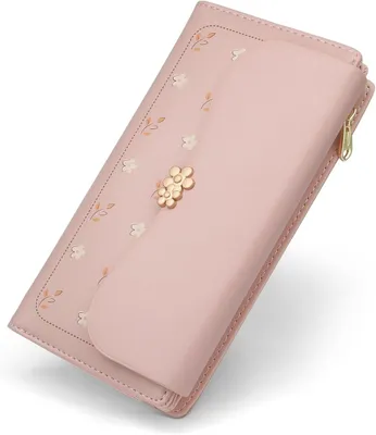 Produktbild von Damen Groß im Langformat Geldbeutel Damen Portemonnaie Viele Fächer, Portmonee Damen mit 10 Kartenfächer und Zipper Münzfach Brieftasche