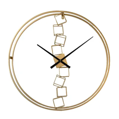 Zdjęcie produktu dla Designerski zegar ścienny CUBE Gold 60cm