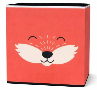 Produktbild von Prendi Home Aufbewahrungsbox 30x30x30 cm faltbar – Kinderzimmer Stoffbox Motiv Lächelnd Fuchs