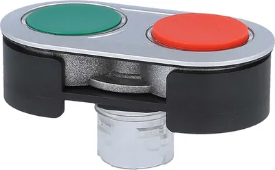 Immagine prodotto di Georg Schlegel Pulsante doppio con illuminazione ad anello, illuminabile in rosso/verde, rettangolo arrotondato, RONTRON-R-JUWEL corsa