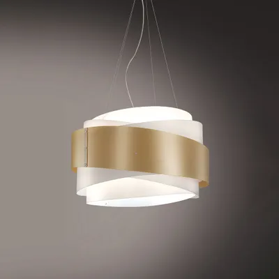 Zdjęcie produktu dla Nowoczesna lampa wisząca 1 Bea w kolorze złotym Polilux D60 Wyprodukowano we Włoszech