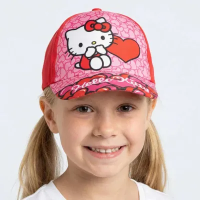 Produktbild von Hello Kitty Kinder Mädchen Basecap Baseball Kappe – Rot / 52