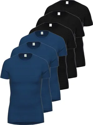 Produktbild von 6er Pack Shirt 1/2 Arm Day Classic / Jeans Feinripp von der Marke AMMANN 12