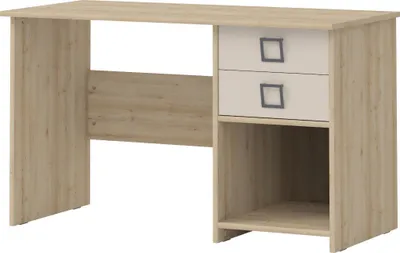 Produktbild von Schreibtisch 28, Farbe: Buche / Creme - 74 x 125 x 60 cm (H x B x T)