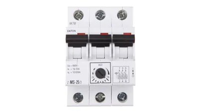 Imagen del producto de Interruptor de protección de motor, 3 polos, 11 kW, 16-25A, modelo Z-MS-25/3, referencia 248413