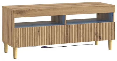Immagine prodotto di Mobile TV LED in legno impiallacciato effetto "Artisan" in legno