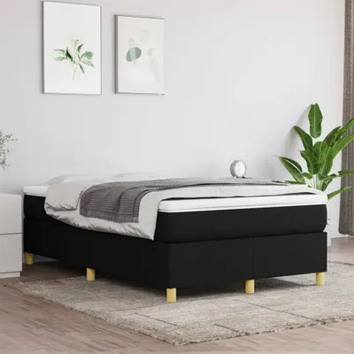 Produktbild von The Living Store Boxspringbett Schwarz 120x200 cm Stoff