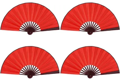 Imagen del producto de Abanicos de bambú, de 26,7 cm, paquete de 4 unidades, ideales para el verano y el baile