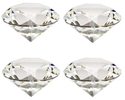 Kristalldiamant 40 mm aus klarem Glas, Hochzeitsdeko