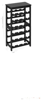 Image de Étagère à vin, capacité de 24 bouteilles, design modulaire à 6 niveaux, pour 24 bouteilles
