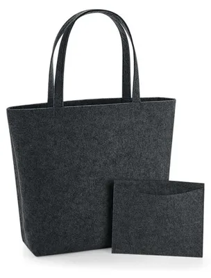 Image de Bagbase - Sac à provisions, feutre FK1194 (taille unique) (charbon de bois chiné)