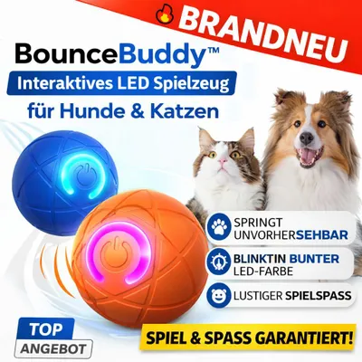 Produktbild von BounceBuddy™ Interaktives LED Spielzeug für Hunde & Katzen – Springt & leuchtet!: Orange