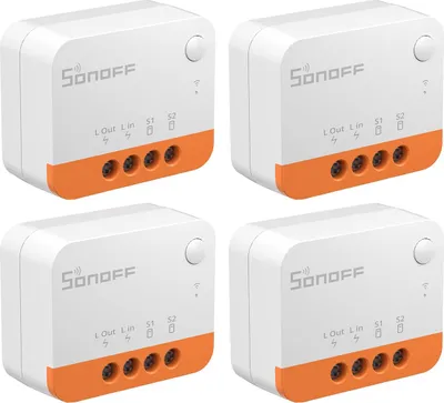 Obrázok produktu pre SONOFF ZBMINIL2 Zigbee Smart Switch, 4 kusy 2-cestný inteligentný spínač (nie je potrebný neutrál), inteligentný vypínač svetla Zigbee 3.0 Hub, kompatibilný s Alexa, Google Home, Home Assistant.
