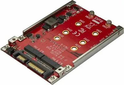 Obrázek produktu pro StarTech.com S322M225R, SATA, M.2, Červená, CE, FCC, REACH, TAA, ASMedia - ASM1092R, 6 Gbit/s