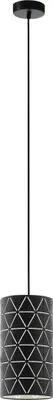 Produktbild von EGLO Pendelleuchte Ramon, 1 flammige Hängelampe, Hängeleuchte aus Stahl in Schwarz, Weiß, Esstischlampe, Wohnzimmerlampe mit E27, Ø 16 cm