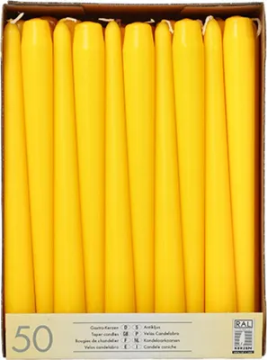 Produktbild von STARPAK Leuchterkerzen 22 mm gelb 50er Pack