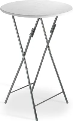 Zdjęcie produktu dla Składany stolik barowy, biały MDF, 130 x 60 cm