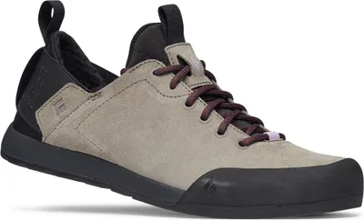 Zustiegsschuhe Session Suede von Black Diamond; Damen Multifunktionsschuhe in beige mit schwarzem Detail.