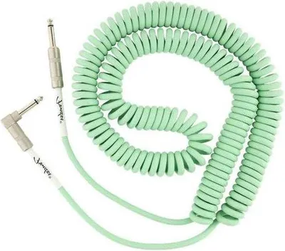 Image de Câble de guitare - Câble spiralé - 9 m - Fiches coudées/droites - Vert
