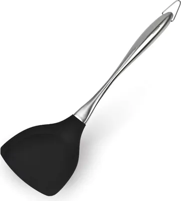 Produktbild von Wok-Wender aus Silikon, BPA-frei, 600ºF, Spatel, Edelstahlgriff, 14-1/5 Zoll, für antihaftbeschichtetes Kochgeschirr