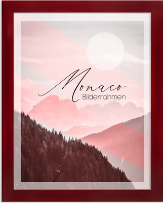Produktbild von Bilderrahmen Monaco - 24x30 cm, Weinrot Gewischt Nachbildung, 1 mm Kunstglas klar