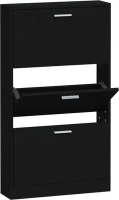 Obrázok produktu pre Botník čierny 59x17x108 cm spracované drevo