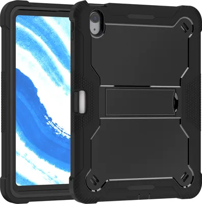 Produktbild von Schutzhülle für iPad Air 11 Zoll M2 (2024) Robust Hybrid Tablet Hülle mit Ständer Schwarz