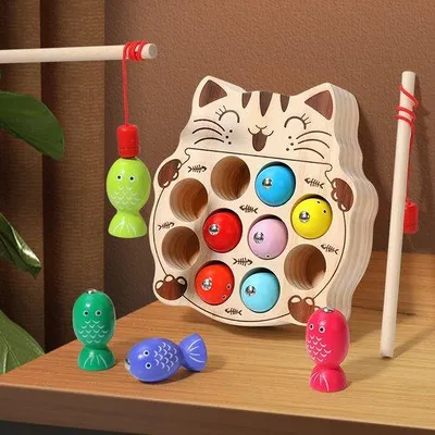 Immagine prodotto di Giocattoli per bambini dai 2 anni in su, tra cui un gioco magnetico con pesci a forma di gattino. Un regalo per bambini e bambine dai 2 ai 5 anni.