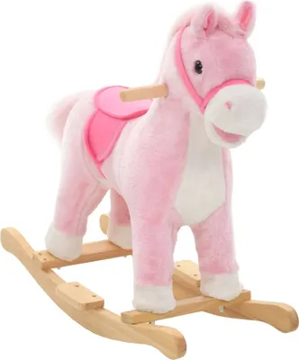 Produktbild von Schaukeltier Pferd Plüsch 65 x 32 x 58 cm Rosa , Schaukelpferde Design 2024
