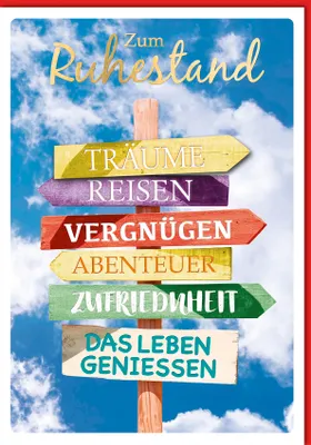 Produktbild von Ruhestand - A4 - Glückwunschkarte im Format 20,5 x 29,5 cm - Schilderb