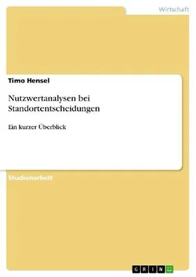Produktbild von Nutzwertanalysen bei Standortentscheidungen