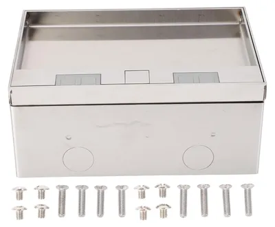 Bodensteckdose, 3 EU-Steckdosen, 4000 W, Edelstahl, wasserdicht