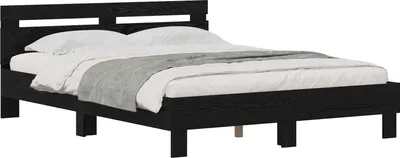 Zdjęcie produktu dla vidaXL Rama łóżka dąb czarny 120 x 200 cm materiał drewnopochodny