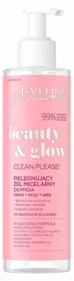 Produktbild von Eveline Cosmetics Beauty&Glow – reinigendes, feuchtigkeitsspendendes Mizellenwasser – 24er Karton