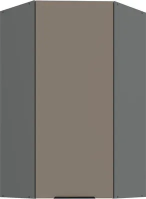 Image de Meuble haut d'angle LUNARA 1 - 60x60 cm, beige foncé / anthracite