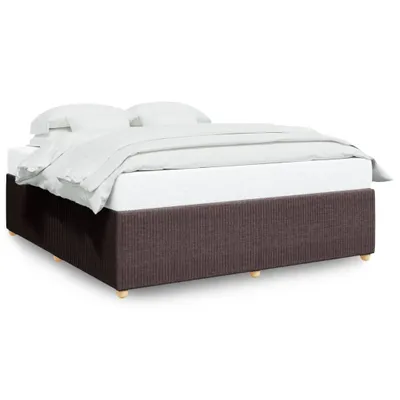 Produktbild von Bettgestell ohne Matratze Dunkelbraun 180x200 cm Stoff