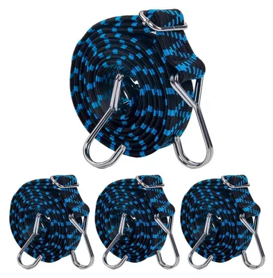 Immagine prodotto di Elastici con gancio, set da 4, 200 cm, colore blu