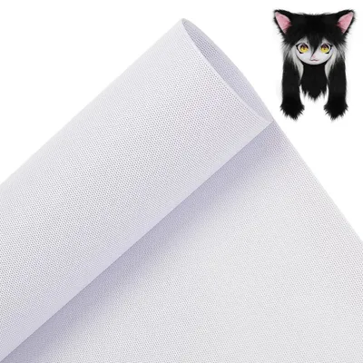 Fursuit-Augen-Netz, 100x30 cm, weißes PVC, 0,5 mm, wasserdicht