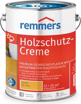 Produktbild von Remmers Holzschutz-Creme 3in1 kiefer (RC-270) 5 l, Holzlasur aussen