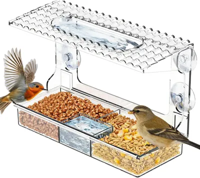 Produktbild von Vögel-Futterspender Vogelfutterspender mit starken Saugnäpfen