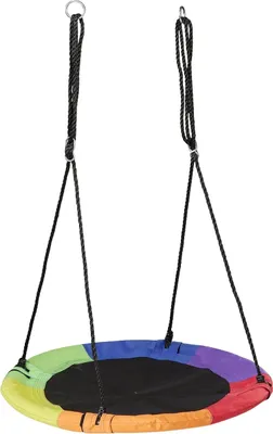 Image de Balançoire nid multicolore pour enfants et adultes, 100 cm