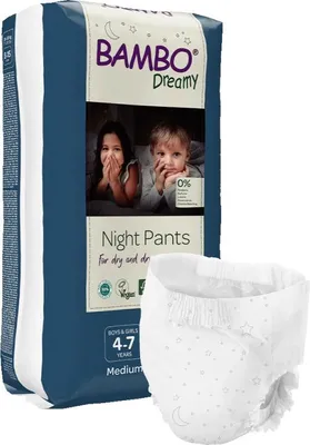 Productafbeelding van Bambo Nature 5713571008669, Unisex, Maat M, Luierbroekjes, geschikt voor gewichten van 15 kg tot 35 kg, Wit