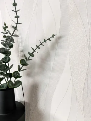 Produktbild von NEWROOM Tapete Jevera White Weiß Vliestapete - Streifen Linien Wellen  Germany